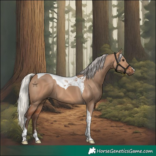 Horse Color:Silver Bay Dun Tobiano