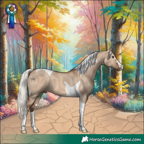 Horse Color:Silver Bay Dun Tobiano