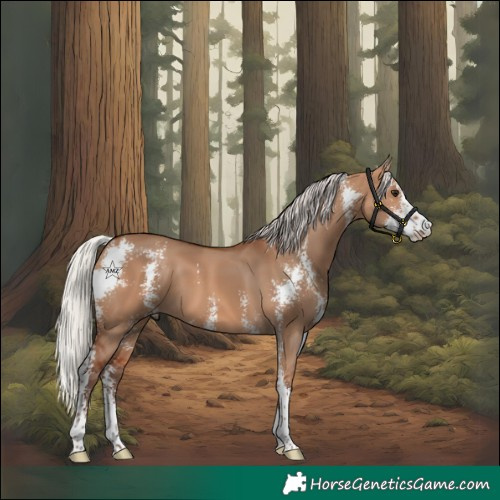 Horse Color:Silver Bay Dun Sabino