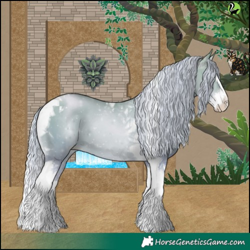 Horse Color:Watercolor White Spotted Silver Amber Champagne Pearl Dun Splash Tobiano