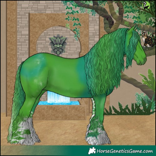 Horse Color:Watercolor White Spotted Liver Chestnut