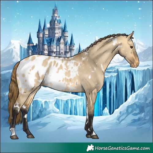 Horse Color:White Spotted Buckskin Dun Blanket Rabicano
