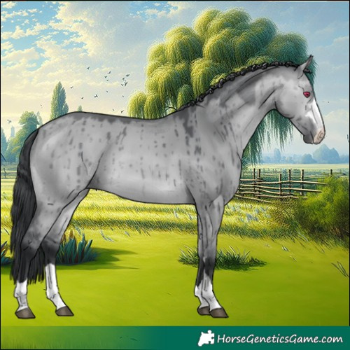 Horse Color:Bay Chinchilla Dun Brindle