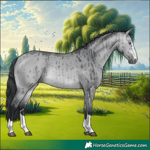 Horse Color:Bay Chinchilla Dun Brindle