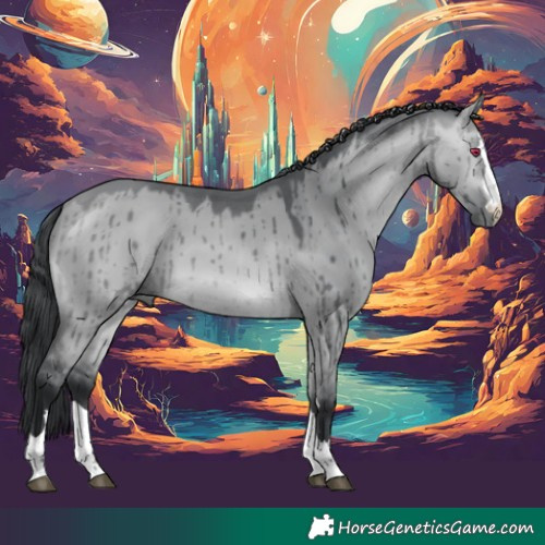 Horse Color:Bay Chinchilla Dun Brindle
