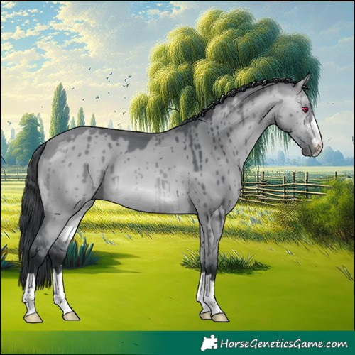 Horse Color:Bay Chinchilla Dun Brindle