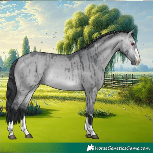 Horse Color:Bay Chinchilla Dun Brindle