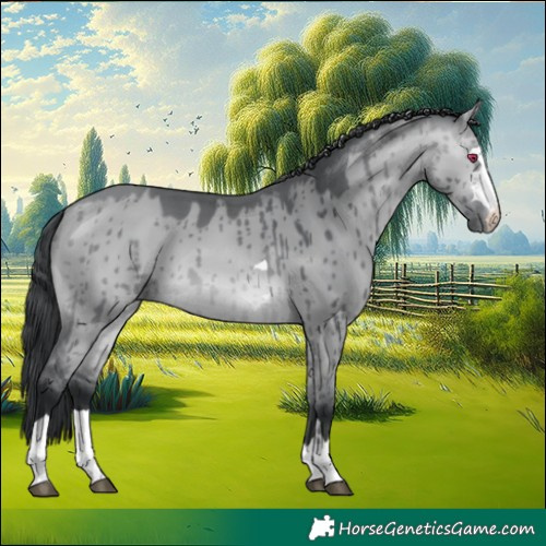 Horse Color:Bay Chinchilla Dun Brindle