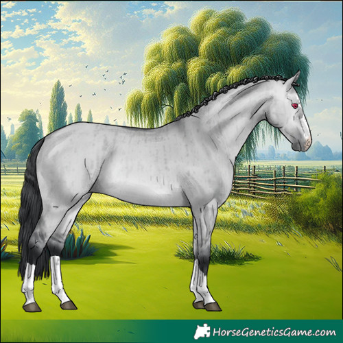 Horse Color:Bay Chinchilla Dun Brindle