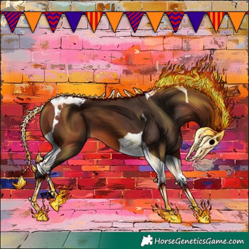 Horse Color:Bay Tobiano