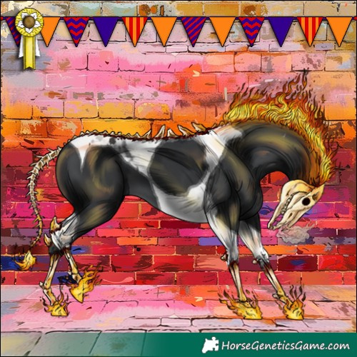 Horse Color:Black Tobiano 