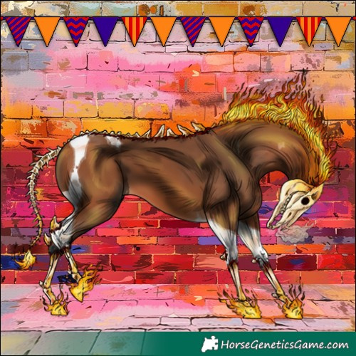Horse Color:Bay Tobiano 