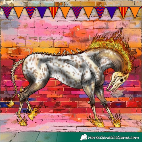 Horse Color:Classic Champagne Near Leopard 