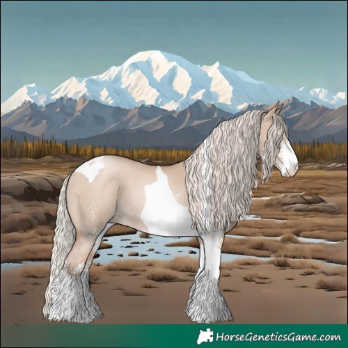 Horse Color:Silver Grullo Pearl Sabino Tobiano