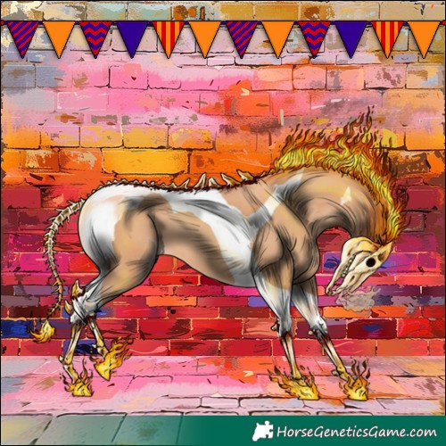 Horse Color:Gold Champagne Tobiano