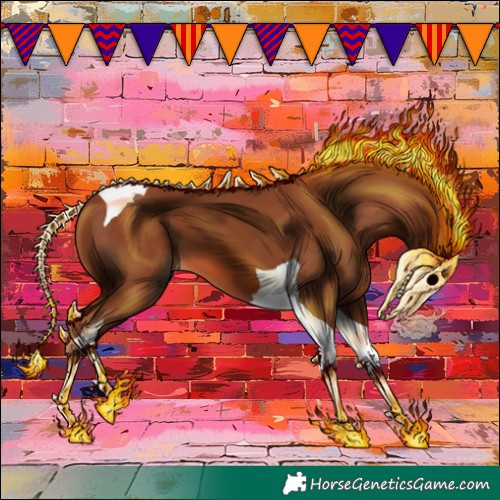 Horse Color:Chestnut Tobiano
