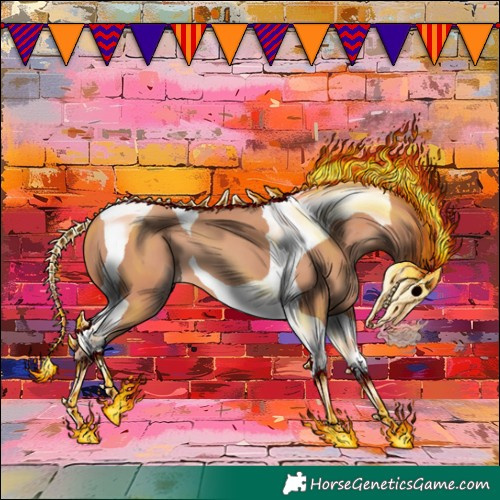 Horse Color:Gold Champagne Tobiano