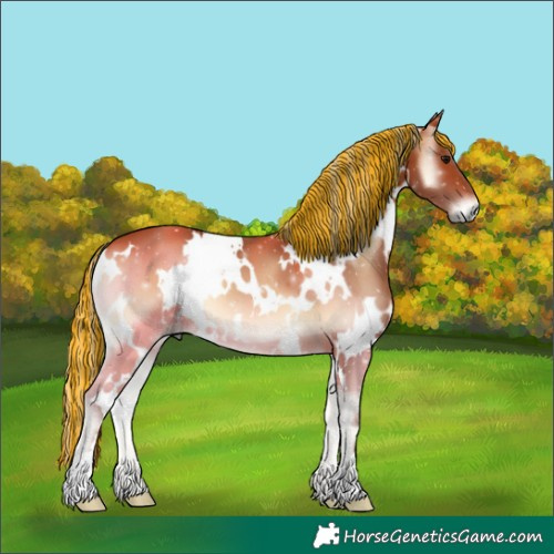 Horse Color:Painted White Spotted Silver Brown Onyx 