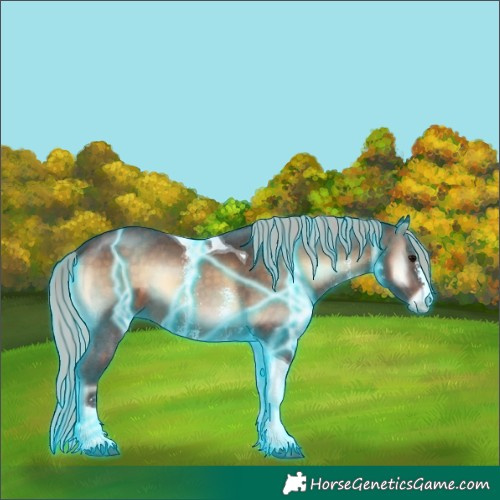 Horse Color:Thunderstruck Silver Brown Onyx Sabino Tobiano