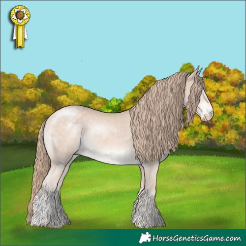 Horse Color:Perlino Mushroom Tobiano