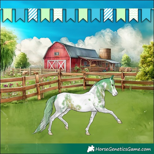 Horse Color:Watercolor Liver Chestnut Sabino Tobiano Varnish