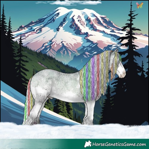 Horse Color:Painted Watercolor Silver Amber Champagne Ice Roan Onyx Splash 