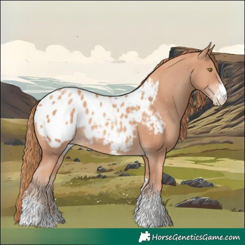 Horse Color:Gold Champagne Sabino Blanket