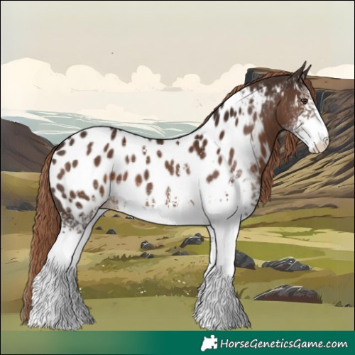 Horse Color:White Spotted Liver Chestnut Sabino Blanket