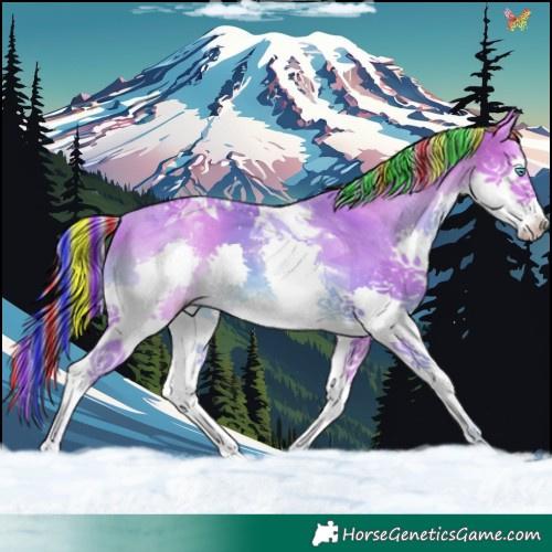Horse Color:Painted Watercolor Chocolate Palomino Splash Tobiano
