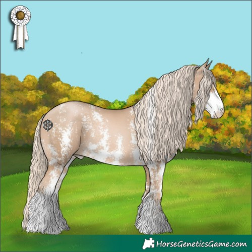 Horse Color:Chocolate Palomino Pearl Sabino