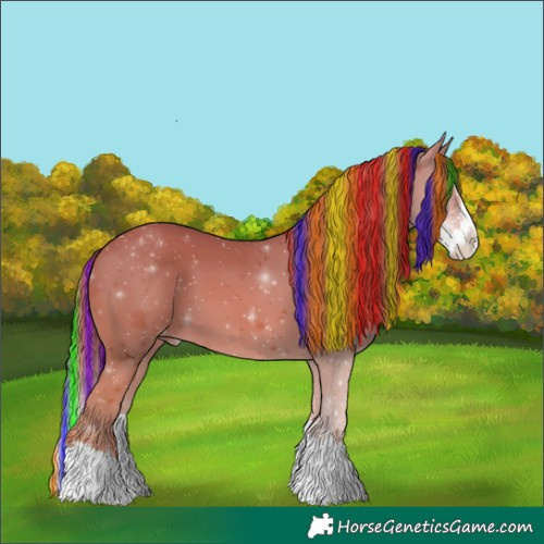 Horse Color:Painted Chestnut Sabino Splash Varnish