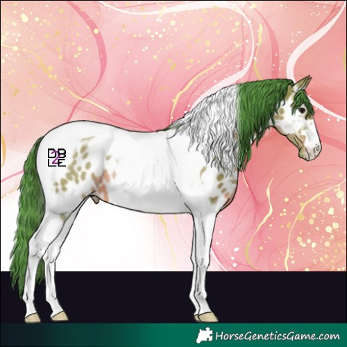 Horse Color:Watercolor Grullo Tobiano Near Leopard