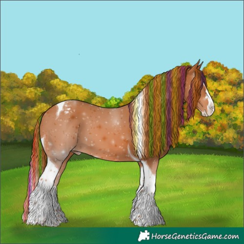 Horse Color:Painted Chestnut Splash Tobiano Varnish 