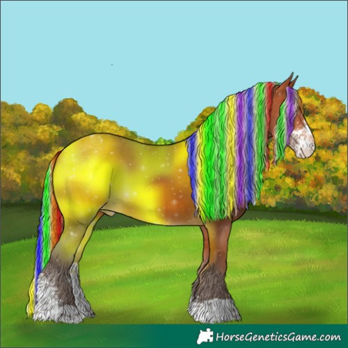 Horse Color:Painted Silver Bay Sabino Varnish 