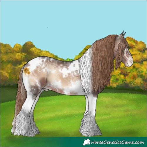 Horse Color:White Spotted Liver Red Onyx Ice Tobiano Varnish