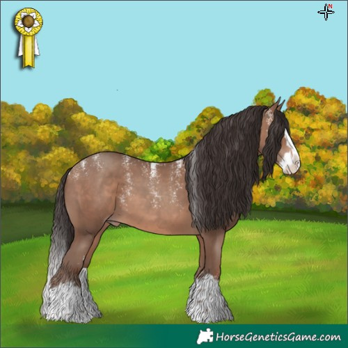 Horse Color:Powder White Sable Champagne Splash