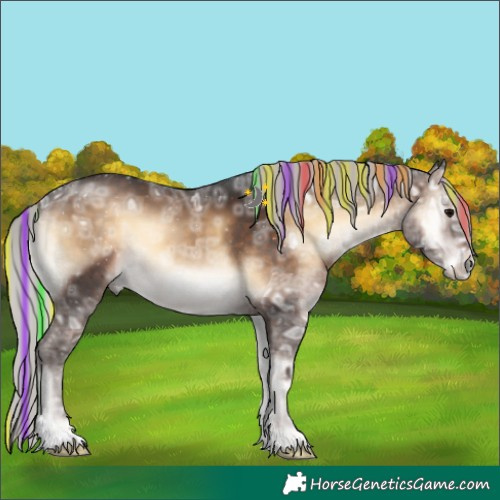 Horse Color:Painted Silver Brown Ice Onyx 