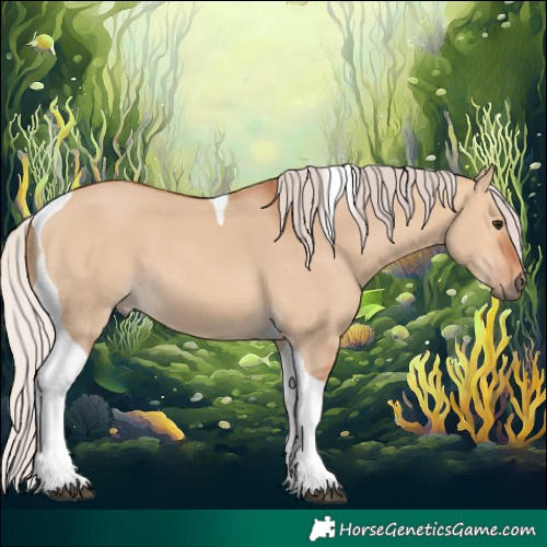 Horse Color:Chocolate Silver Bay Dun Tobiano 