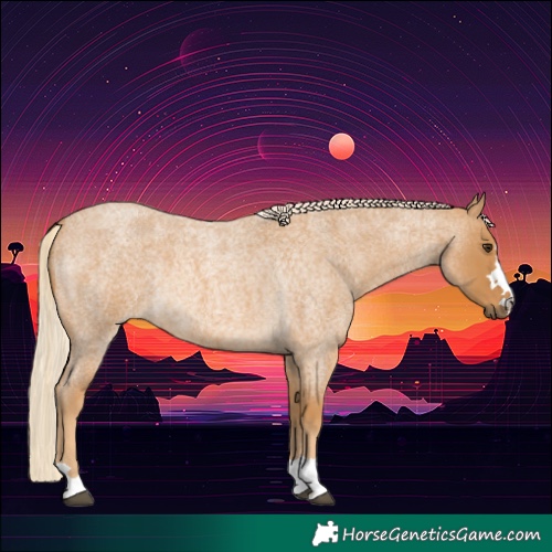 Horse Color:Palomino Roan Rabicano 