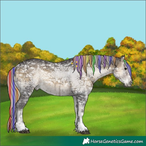 Horse Color:Painted Silver Smoky Blue Onyx Ice Tobiano 