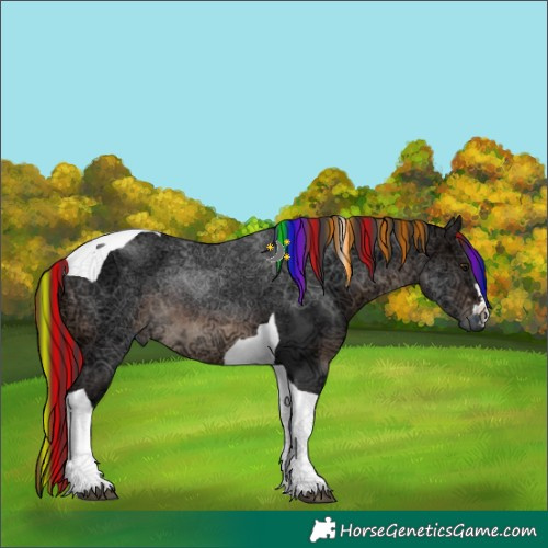 Horse Color:Painted Brown Ice Tobiano