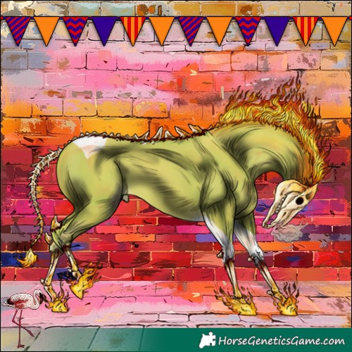 Horse Color:Watercolor Gold Champagne Tobiano