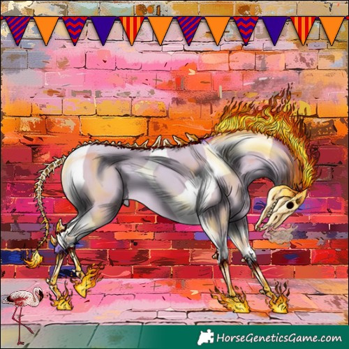 Horse Color:Watercolor Amber Champagne Tobiano 