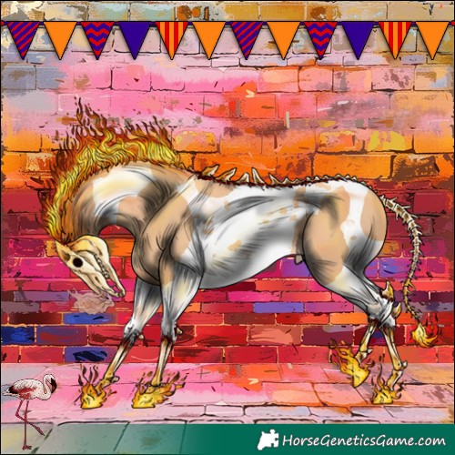 Horse Color:Watercolor Gold Champagne Tobiano