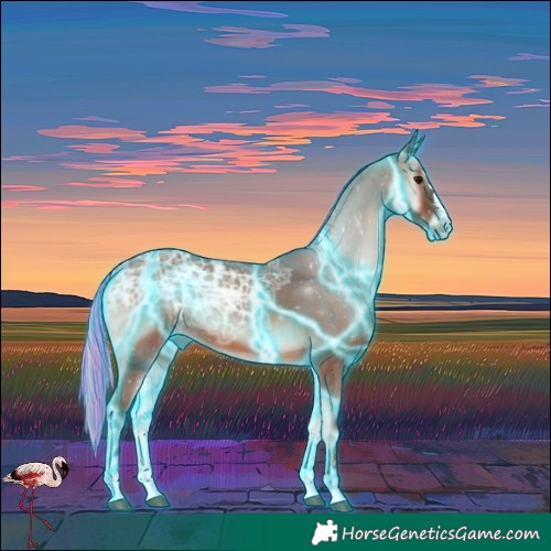 Horse Color:Painted Thunderstruck Silver Blue Onyx Ice 