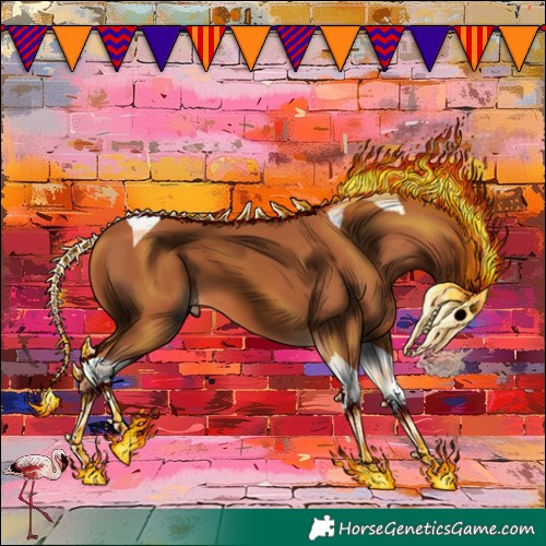 Horse Color:Chestnut Tobiano