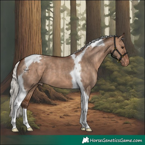 Horse Color:Silver Bay Dun Tobiano Blanket
