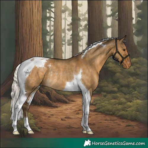 Horse Color:Chocolate Palomino Dun Tobiano Blanket Rabicano 