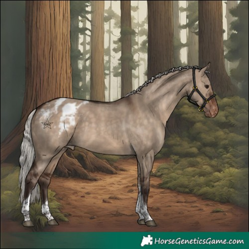 Horse Color:Silver Bay Dun Tobiano Blanket