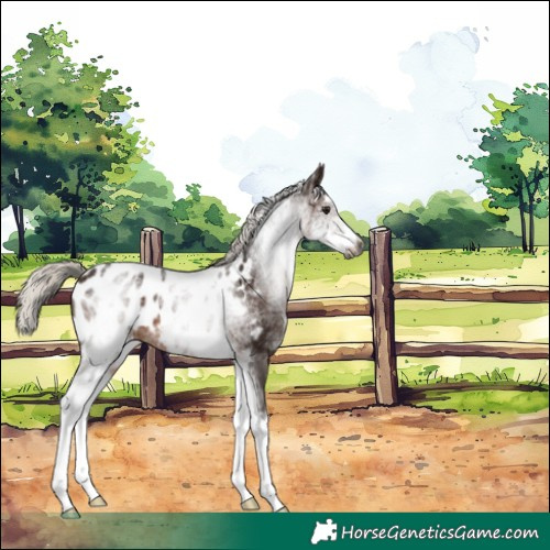Horse Color:Gray White Spotted Silver Bay Appaloosa